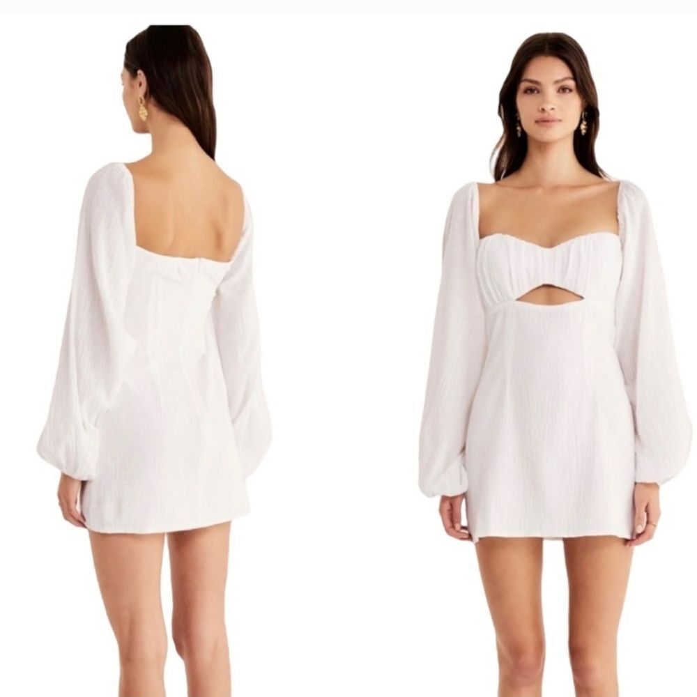 NWT Rumer Revolve White Mini Camille Dress Medium